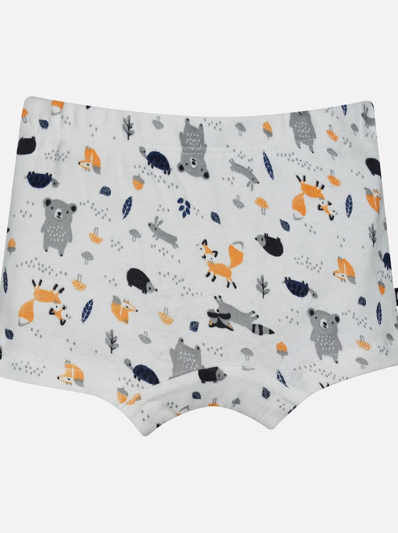 2 BOXERS BEBE FREDY Blanc Bleu - Kiabi