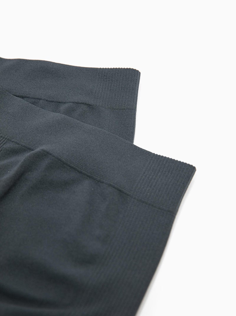 2 Boxers sans couture Gris - Kiabi