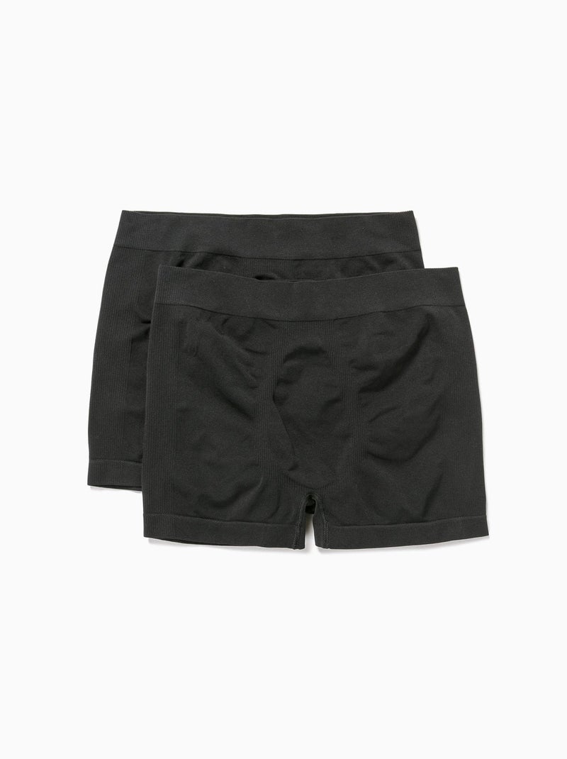 2 Boxers sans couture Noir - Kiabi