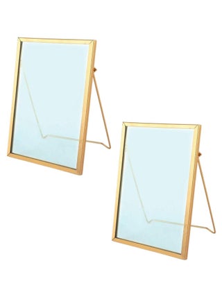 2 cadres en verre vintage - rectangle - 13 x 18,5 - Graine Créative