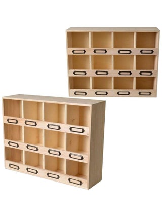 2 casiers de rangement en bois 12 emplacements - Artemio