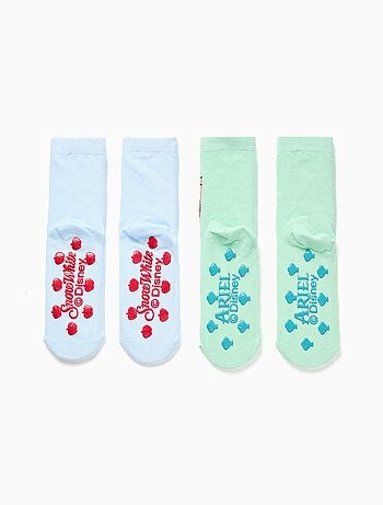 2 chaussettes antidérapantes à imprimé Princesses