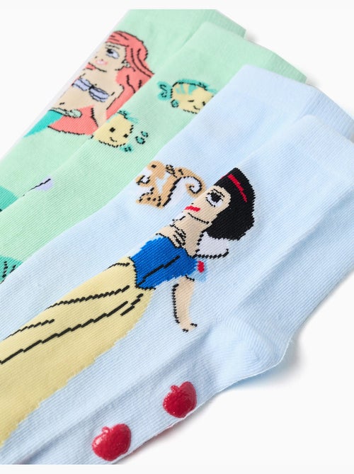 2 chaussettes antidérapantes à imprimé Princesses - Kiabi
