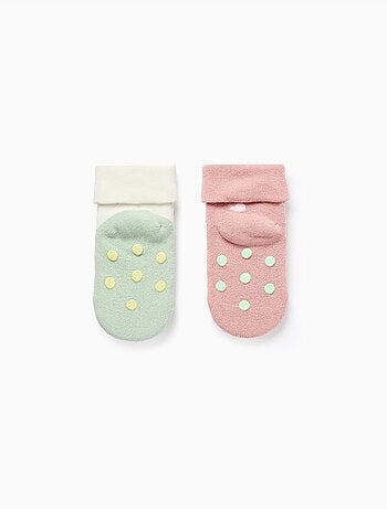 2 chaussettes antidérapantes à motif