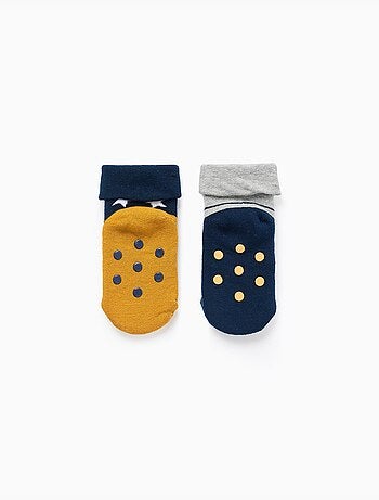 2 chaussettes antidérapantes à motifs