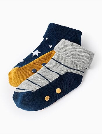 2 chaussettes antidérapantes à motifs
