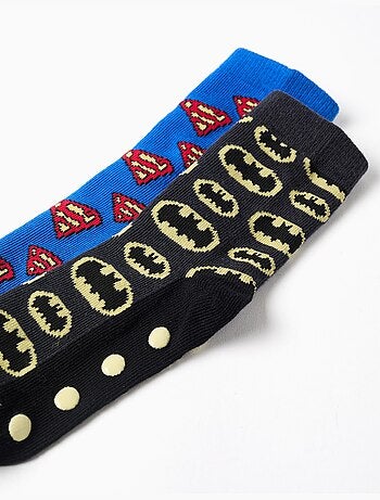 2 chaussettes antidérapantes à motifs super-héros