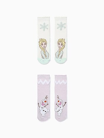 2 Chaussettes Antidérapantes Frozen La Reine des Neiges