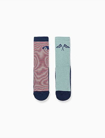2 chaussettes en éponge antidérapantes avec motif voiture