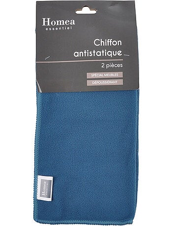 2 Chiffons anti statiques meuble bleu paon