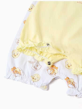 2 combishorts en coton avec Looney Tunes