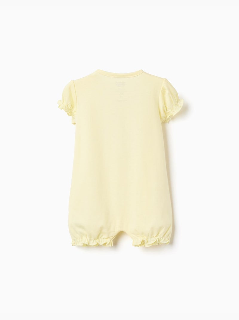 2 combishorts en coton avec Looney Tunes Blanc Jaune - Kiabi