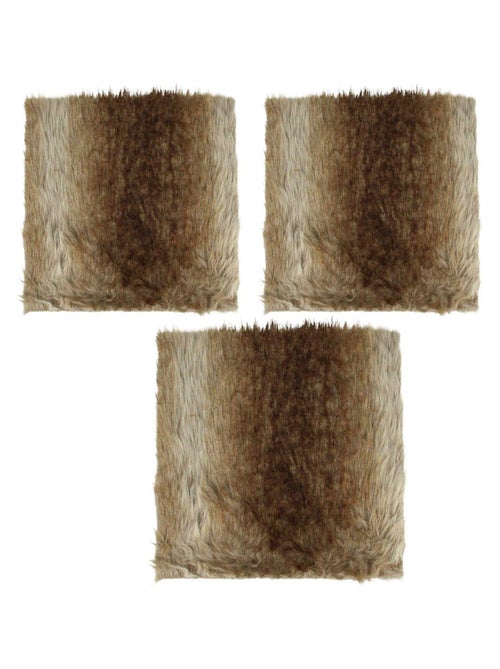 2 coupons de fausse fourrure grise 29 x 29 cm - Artemio - Kiabi