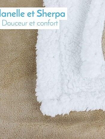 2 couvertures, plaids polaires pour bébé en flanelle et effet moutonné ultra doux - Monsieur Bébé