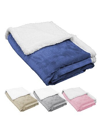2 couvertures, plaids polaires pour bébé en flanelle et effet moutonné ultra doux - Monsieur Bébé