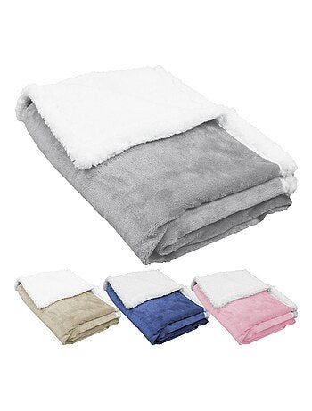 2 couvertures, plaids polaires pour bébé en flanelle et effet moutonné ultra doux - Monsieur Bébé