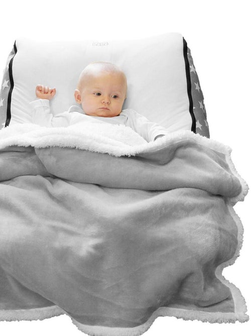2 couvertures, plaids polaires pour bébé en flanelle et effet moutonné ultra doux - Monsieur Bébé - Kiabi