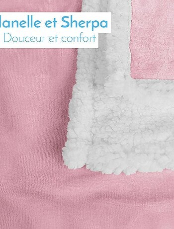 2 couvertures, plaids polaires pour bébé en flanelle et effet moutonné ultra doux - Monsieur Bébé