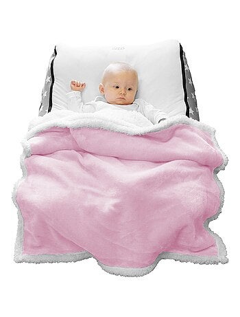 2 couvertures, plaids polaires pour bébé en flanelle et effet moutonné ultra doux - Monsieur Bébé