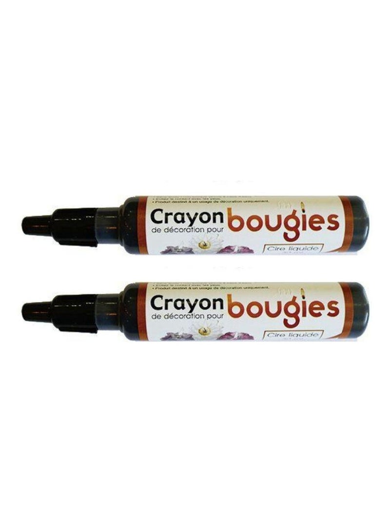 2 crayons cire liquide pour bougie - Noir - Graine Créative Noir - Kiabi
