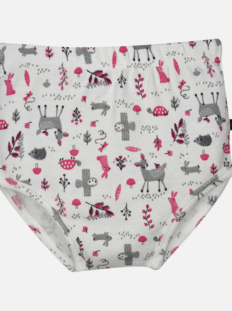 2 CULOTTES BEBE FANETTE Blanc Rose - Kiabi