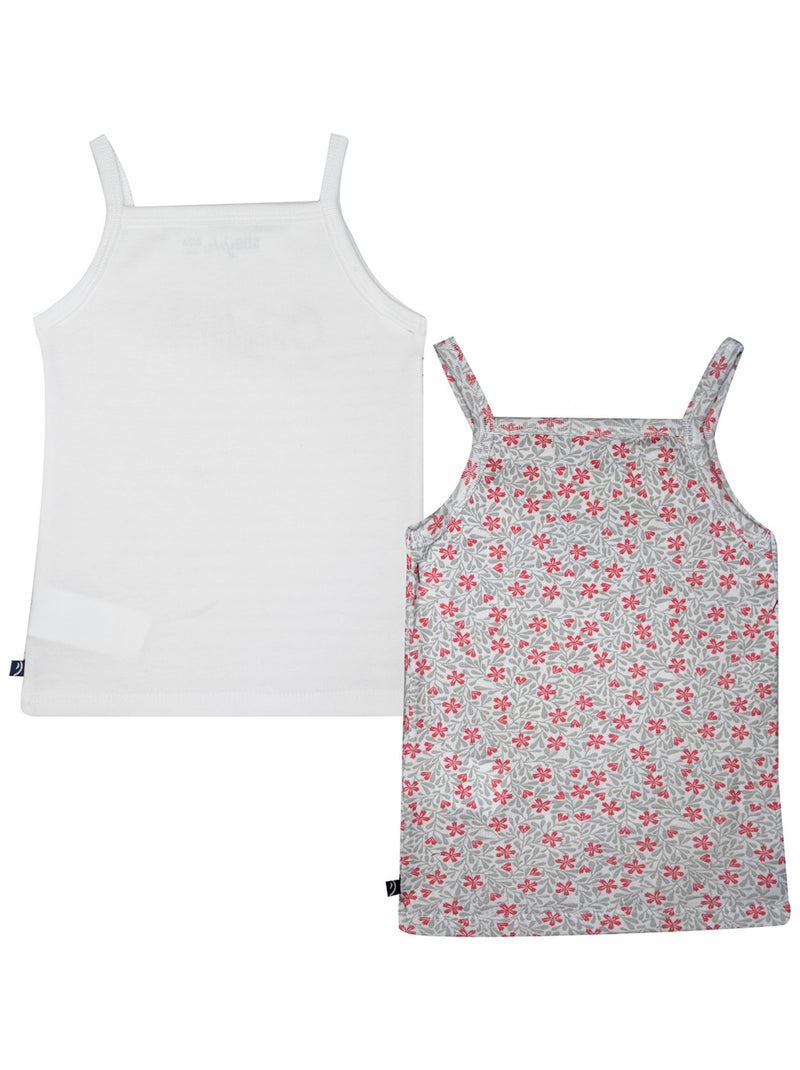 2 DEBARDEURS FILLE EUFRASIA Blanc - Kiabi