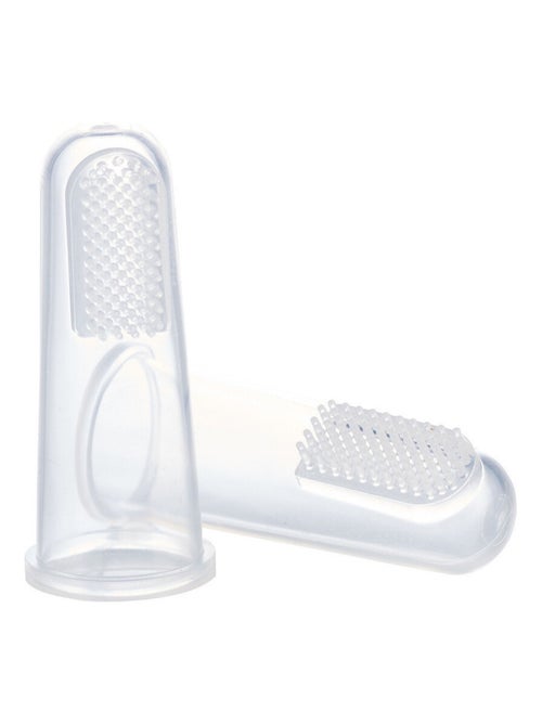 2 doigtiers brosse à dents en silicone - Kiabi