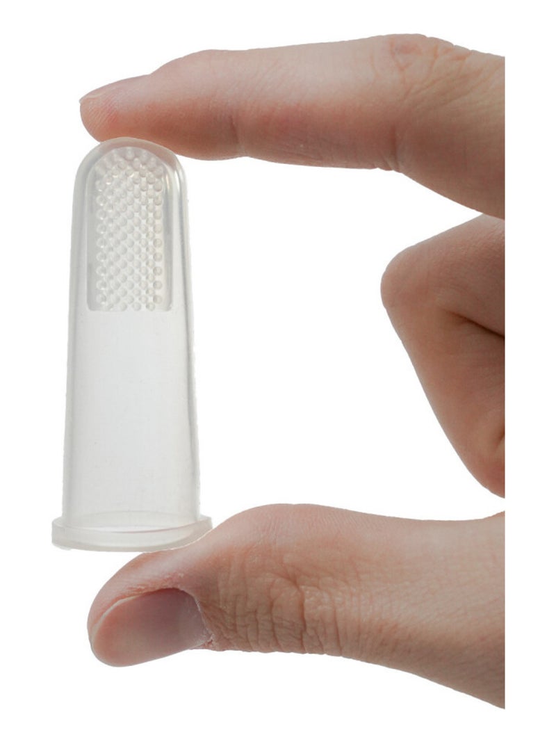 2 doigtiers brosse à dents en silicone Transparent - Kiabi