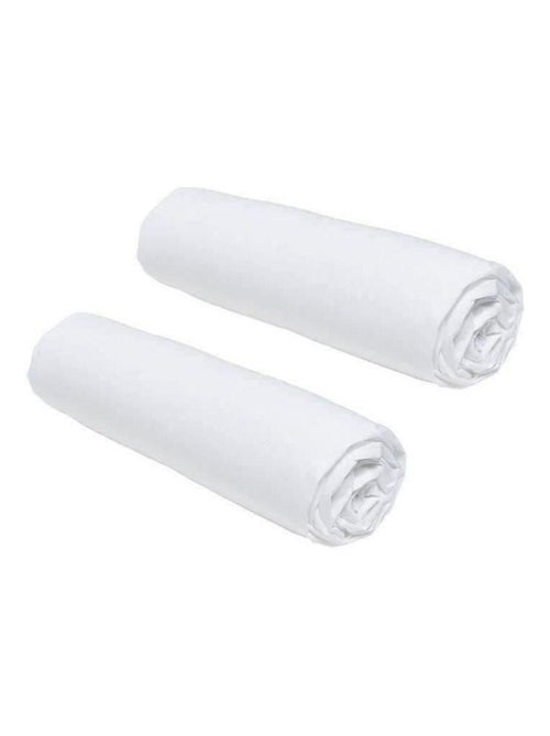 2 draps housses - 160 x 200 cm - Craie - TODAY - Kiabi