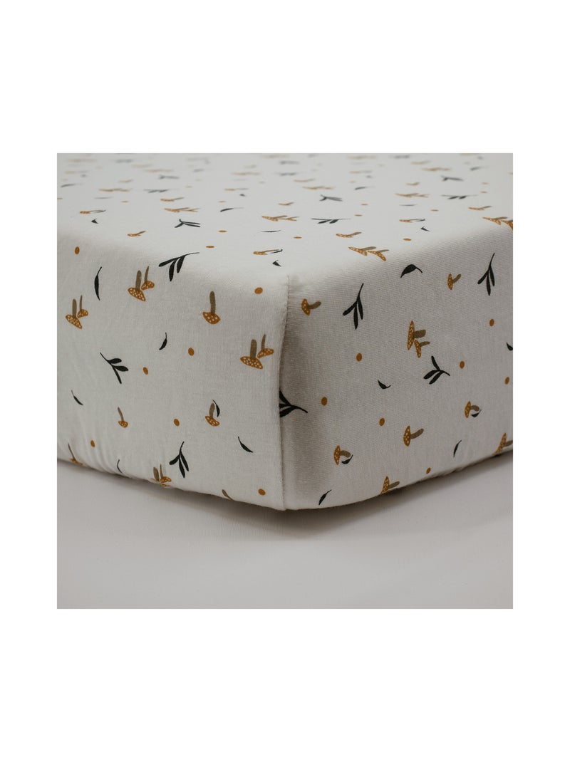 2 draps-housses 70x140 cm - White Forest - Babycalin Blanc Marron - Kiabi