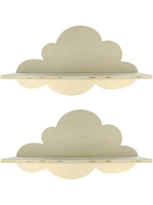 2 étagères en bois nuage 39 cm - Artemio - Kiabi