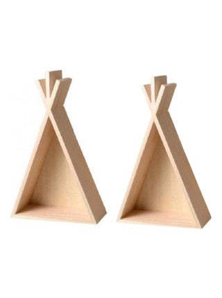 2 étagères tipi en bois 45 cm - Artemio
