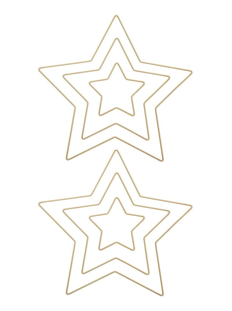 2 étoiles métalliques dorées 11 x 10,5 cm - Rico Design Doré/or - Kiabi