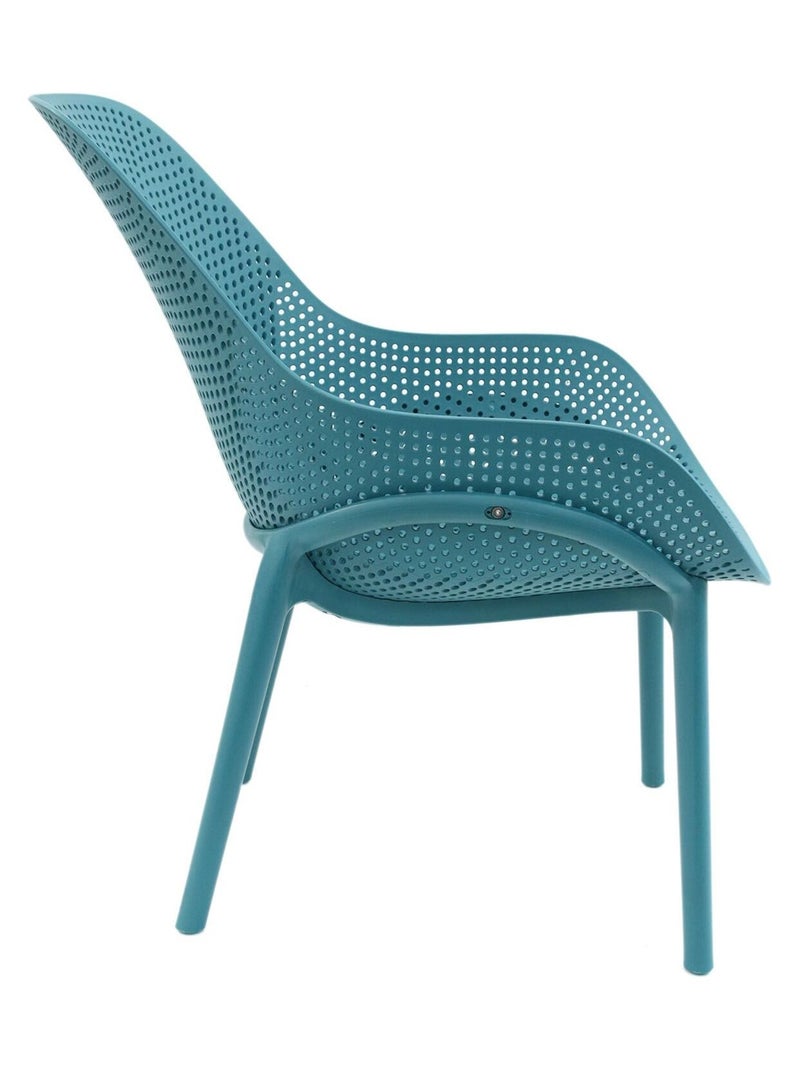 2 Fauteuils pour table de jardin design Malibu Bleu - Kiabi