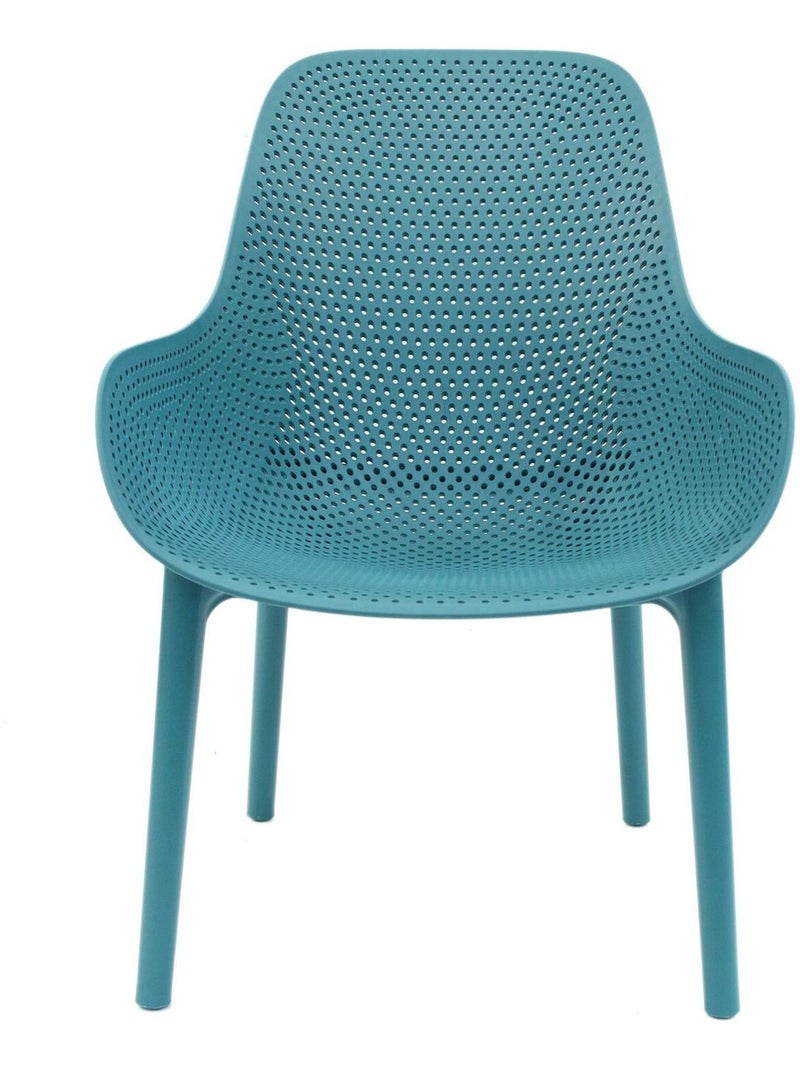 2 Fauteuils pour table de jardin design Malibu Bleu - Kiabi