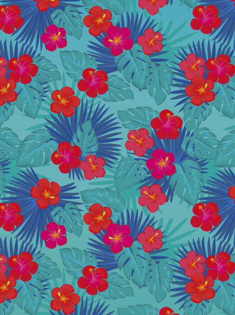 2 Feuilles de transfert Fleurs Tropicales 30,5 x - Cricut Multicolore - Kiabi