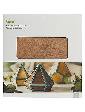 2 Feuilles Placage Bois De Noyer - 30,5 x 30,5 Cm - Cricut