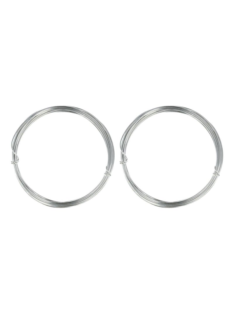 2 fils en aluminium à tricotin - 1,5 mm x 5 m - Artemio Argenté - Kiabi