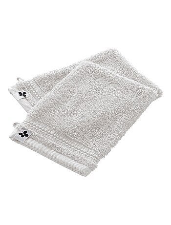 2 gants de toilette coton Collection Garance - Kiabi