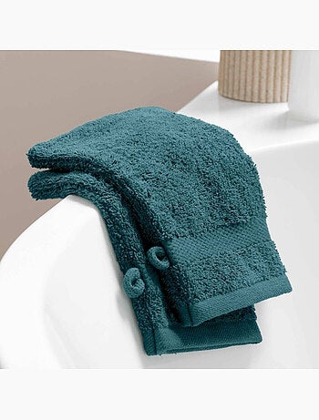 2 gants de toilette éponge unie élégance
