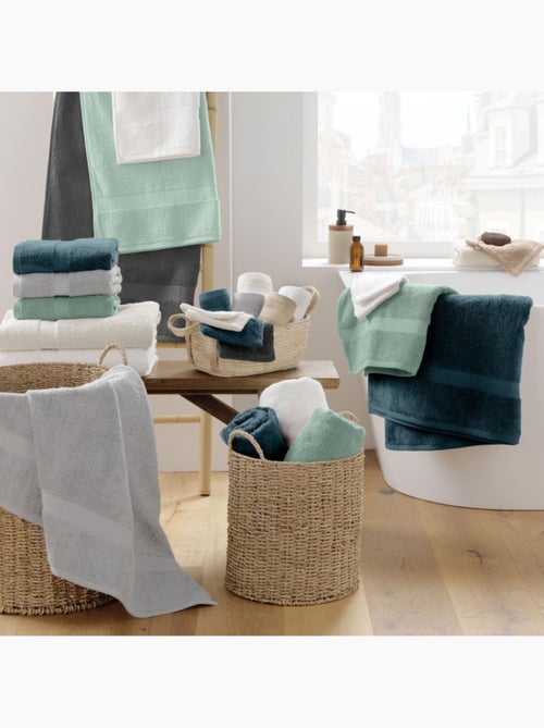 2 gants de toilette éponge unie élégance - Kiabi