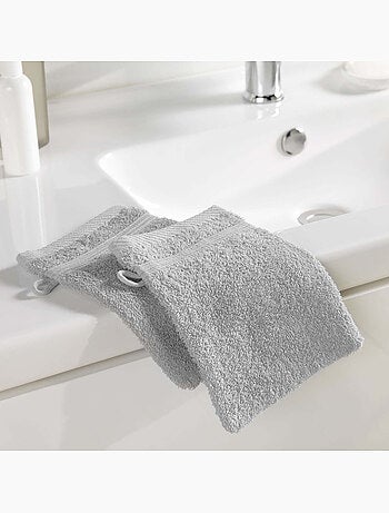 2 gants de toilette éponge unie tendresse