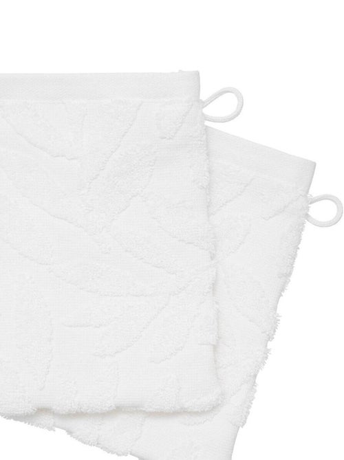2 gants de toilette tencel 15 x 21 cm ciselle blanc - Kiabi 2 gants de toilette tencel 15 x 21 cm ciselle blanc - Kiabi