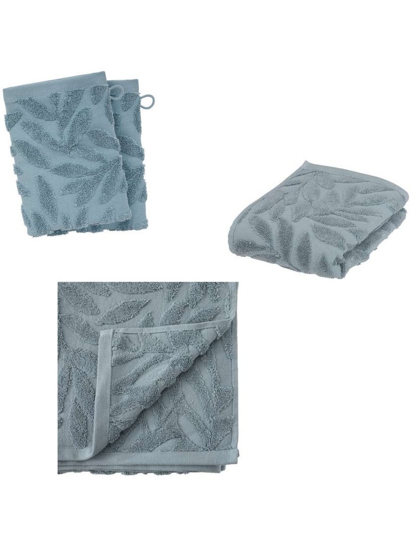 2 gants de toilette tencel 15 x 21 cm ciselle blanc Blanc - Kiabi
