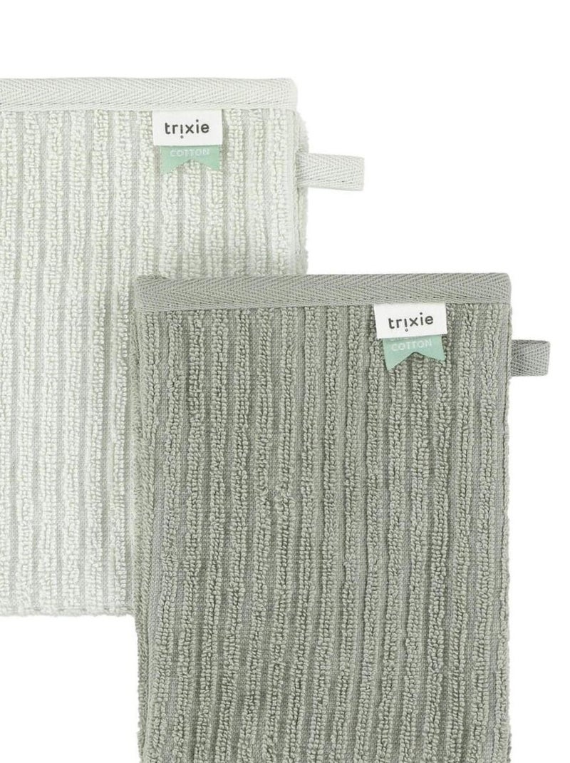 2 gants de toilettes HUSH olive Vert - Kiabi