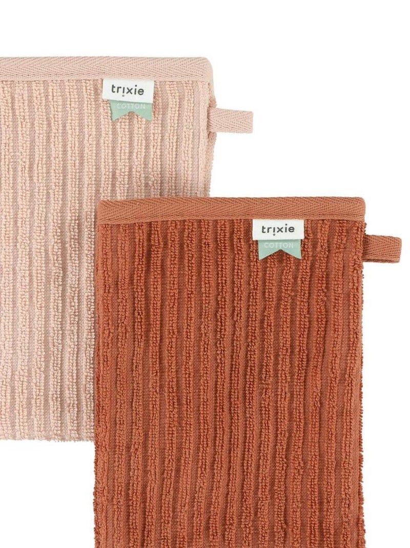2 gants de toilettes HUSH rose Rose - Kiabi