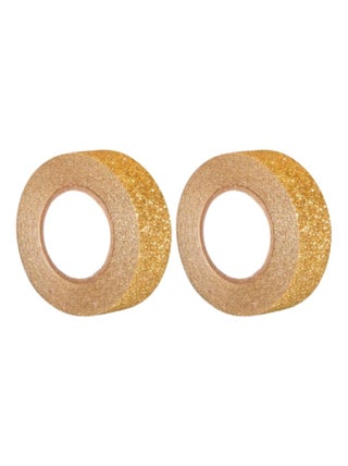 2 glitter tapes 5 m x 1,5 cm - doré - Rayher