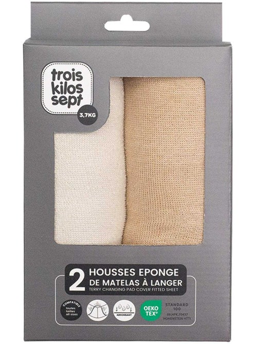 2 housses de matelas à langer pack 2 coloris - Kiabi 2 housses de matelas à langer pack 2 coloris - Kiabi