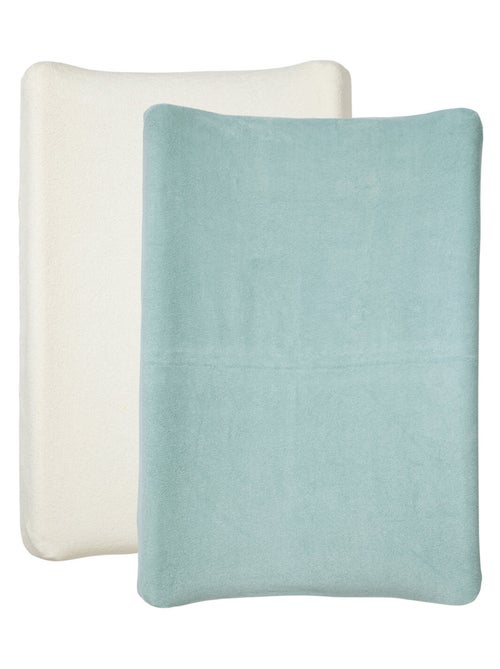 2 housses pour matelas à langer Naissance en Coton Uni - Babycalin - Kiabi