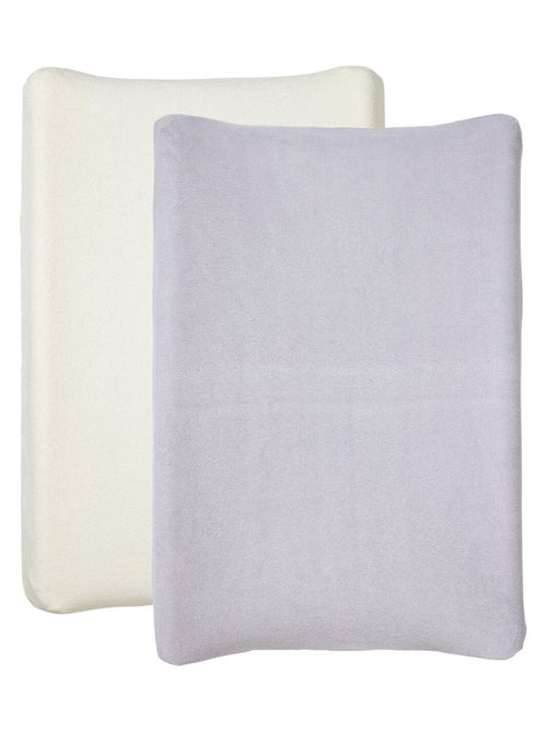 2 housses pour matelas à langer Naissance en Coton Uni - Babycalin - Kiabi